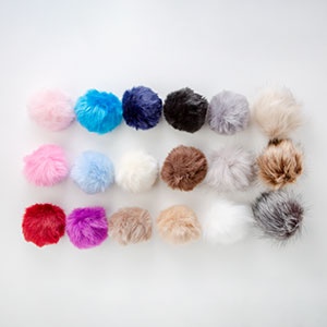 Faux Fur Pom Poms - Large