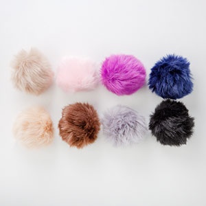 Image of 8cm Faux Fur Pom Poms