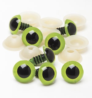 Safety Eyes - Round Pupil 12mm - White (4 Pair)