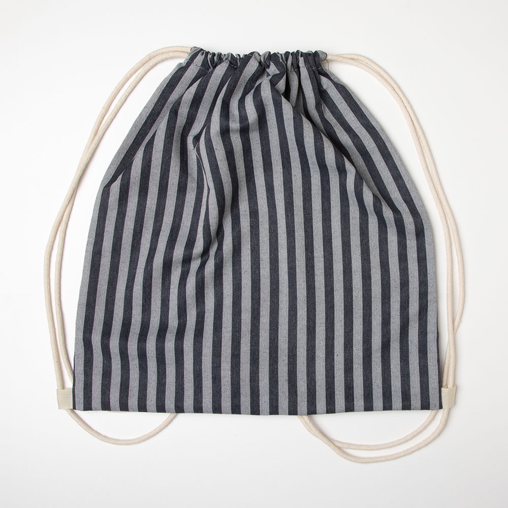 【AAKE】STRIPE KNITTING BAG Super Stripe Reversible Knit Tote Bag - All purpose washable