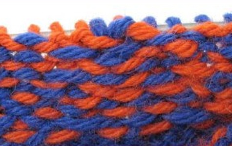 Orange Fairisle Contrast Jumper