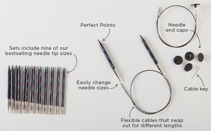 Cable for Interchangeable Circular Needles, Knitting Needles