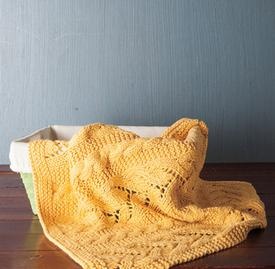 Fancy Cables and Lace Baby Blanket - knitting pattern