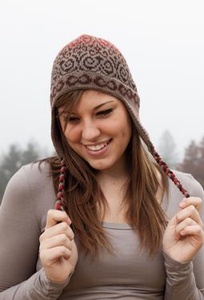 Swirly Gig Earflap Hat - knitting pattern