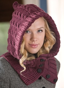 Through the Woods Hooded Neck  Warmer & Cuffs