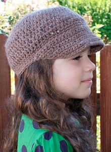 All Ages Newsboy Crochet Cap