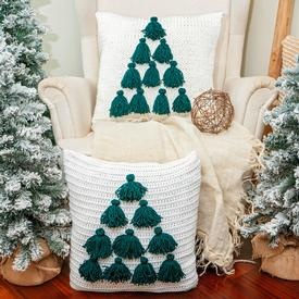 Tassel Tree Crochet & Knit Pillow Cover