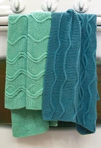 Cotlin Hand Towels with Traveling Stitch Designs