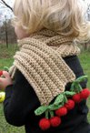 Cherries and Champagne Scarf Pattern