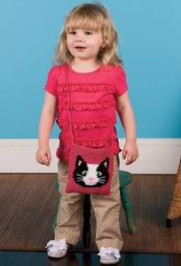 Kitty Tapestry Crochet Purse