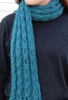 Mock Cable and Eyelet Scarf