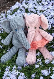Morris & Matilda Amigurumi Crochet Elephants