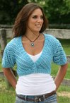 Summer Blues Cropped Lace Cardigan 