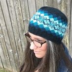 All Ages Waves of Plaid Crochet Beanie