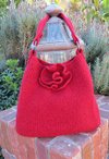 Red Rose Felted Tote