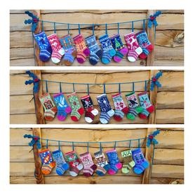 Yule Mini Stockings Advent Calendar - knitting pattern