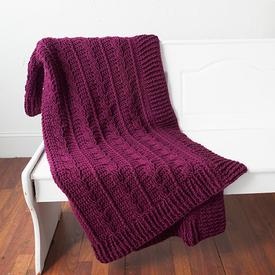 Snowberry Cables Afghan - knitting pattern