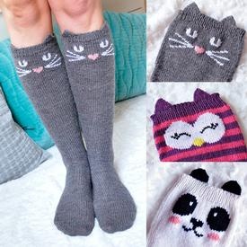 Check Meowt! Knee High Socks