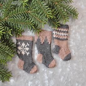Nordic Christmas Stockings Ornament Set