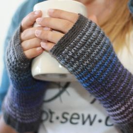 Kaleidoscope Fingerless Mitts - knitting pattern