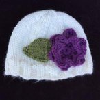 Bulky Knit Flower Hat