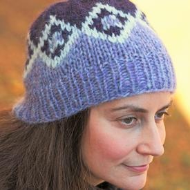 Cathedral Diamonds Hat - knitting pattern