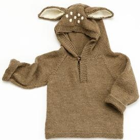 Baby Deer Hoodie - knitting pattern