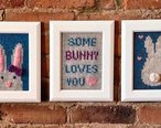 Some Bunny Loves Me Knitted Wall Art