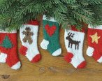Whimsical Holiday Christmas Stocking Ornaments