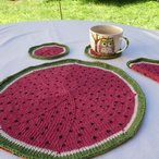 Watermelon Coasters and Dishcloth Pattern