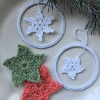 Snowflakes & Stars Applique and Bangle Ornaments