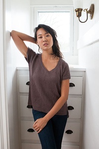 Lacy Shoulders Tee - knitting pattern