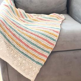 Summer Throwback Baby Blanket - knitting pattern