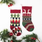 Triangle and Reindeer Stocking