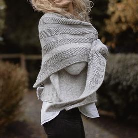 Barred Wrap - knitting pattern