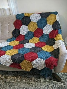 Blooming Hexagons - knitting pattern