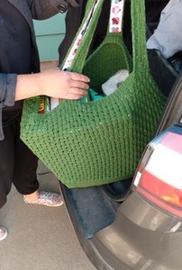 Not Yer Momma's Mesh Bag - knitting pattern