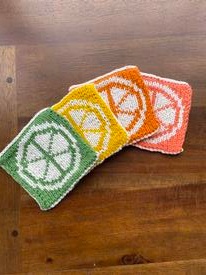 Citrus Coasters - knitting pattern