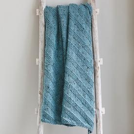 Diagonal Seed Stitch Baby Blanket