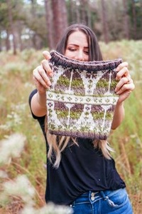 Monstera Knit Cowl - knitting pattern