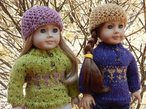 Blooming Flowers Hat and Pullover Set for 18" Dolls
