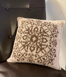 Floral Mandala Pillow Cover - knitting pattern