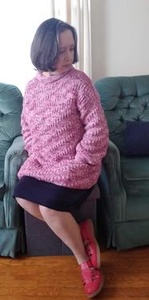 Raspberry Cream Sweater - knitting pattern