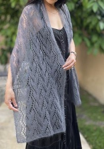 Blue Smoke Stole - knitting pattern