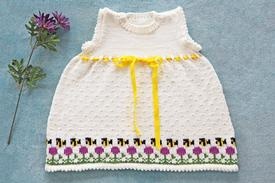 Bees in the Thistle Dress  Knitting Pattern
