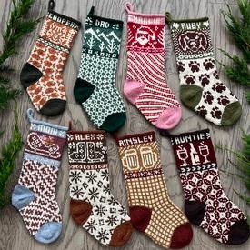 Toe Up Christmas Stockings - knitting pattern