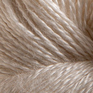 Product Details, Carmelina - 100% Organic Muga (Wild Silk) Spun Yarn,  30/2, lace/thread weight, Natural (Undyed), Yarns - Undyed