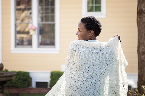 White crochet hot sale shawl