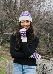 Lampwork Hat & Mitts - knitting pattern