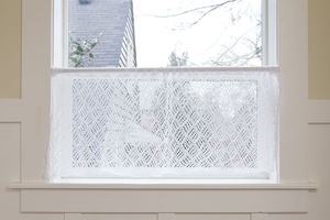 Dappled Lace Cafe Curtain - knitting pattern